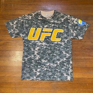UFC‎ Fight for the Troops T Shirt Camo Graphic Tee Men's Size M